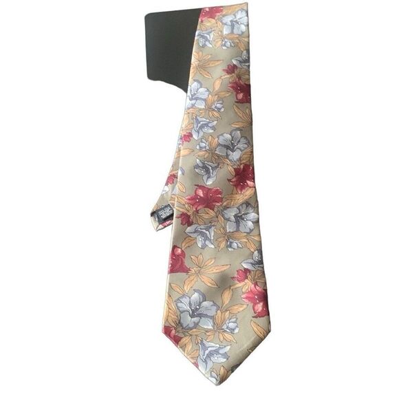 Pre Owned Men’s Mikael York Collection Silk Tie Neck Tie Necktie Classic Floral - Picture 1 of 6